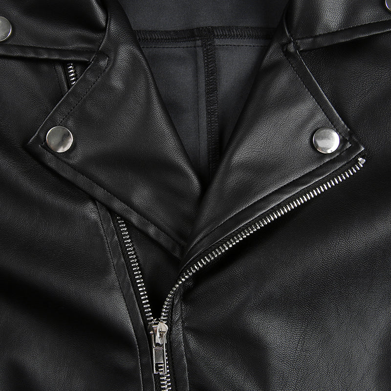 Luxevieras Chain Leather Jacket