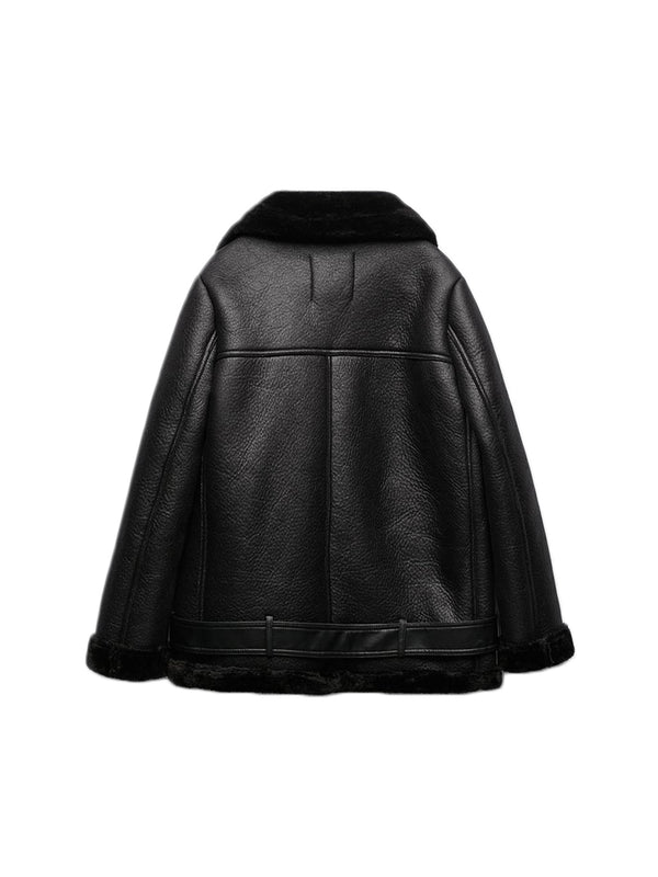 Luxevieras Black Leather Jacket