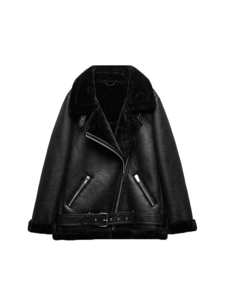 Luxevieras Black Leather Jacket