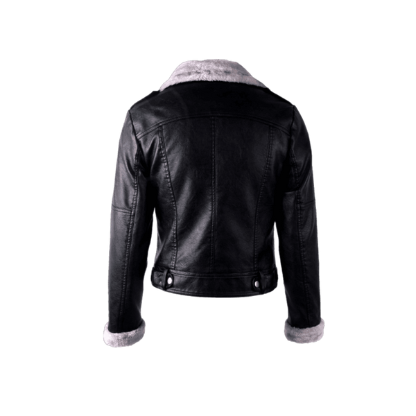 Luxevieras  Leather Jacket - Sleek Denim