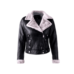 Luxevieras  Leather Jacket - Sleek Denim