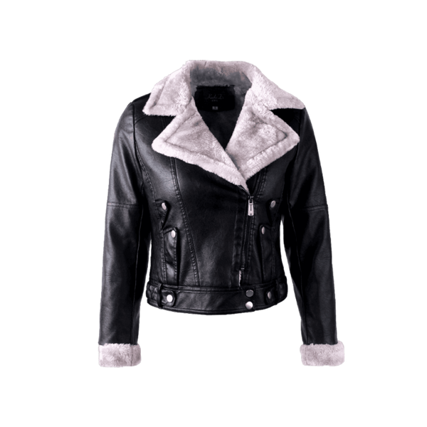 Luxevieras  Leather Jacket - Sleek Denim